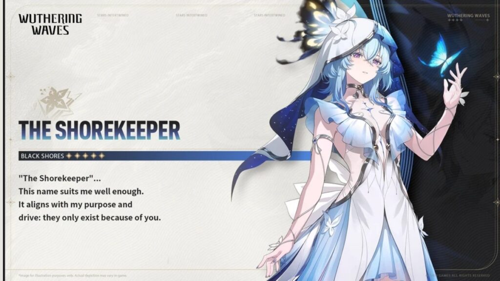 Shorekeeper Wuthering Waves: Build, Release Date and More Shorekeeper Wuthering Waves character splash art with quote