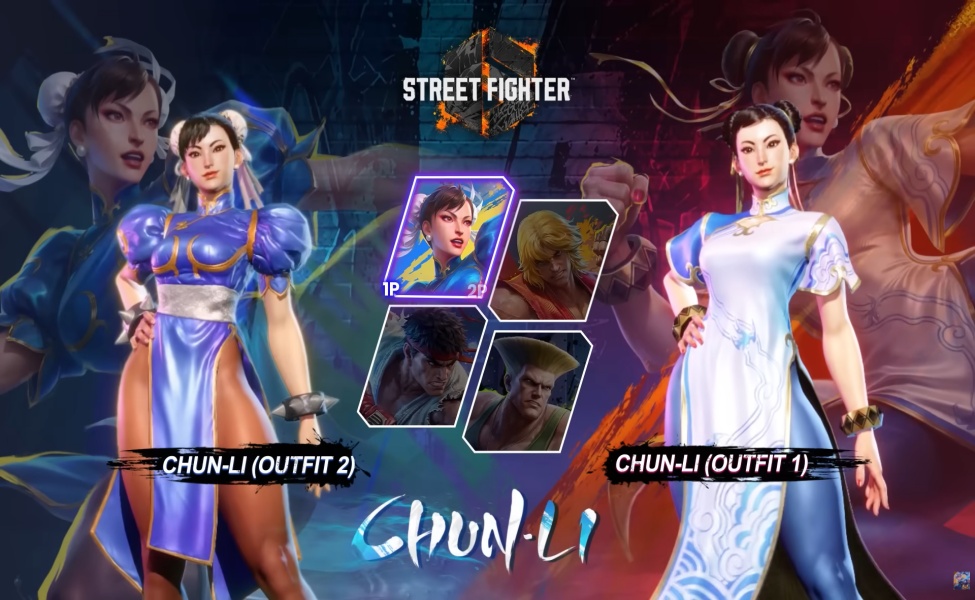 Street Fighter 6 Chun-Li Outfit 1 and Outfit 2 skins in MLBB