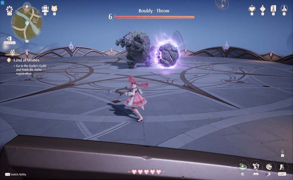 Infinity Nikki in a Stylist Duel against Bouldy in Heaven's Reach