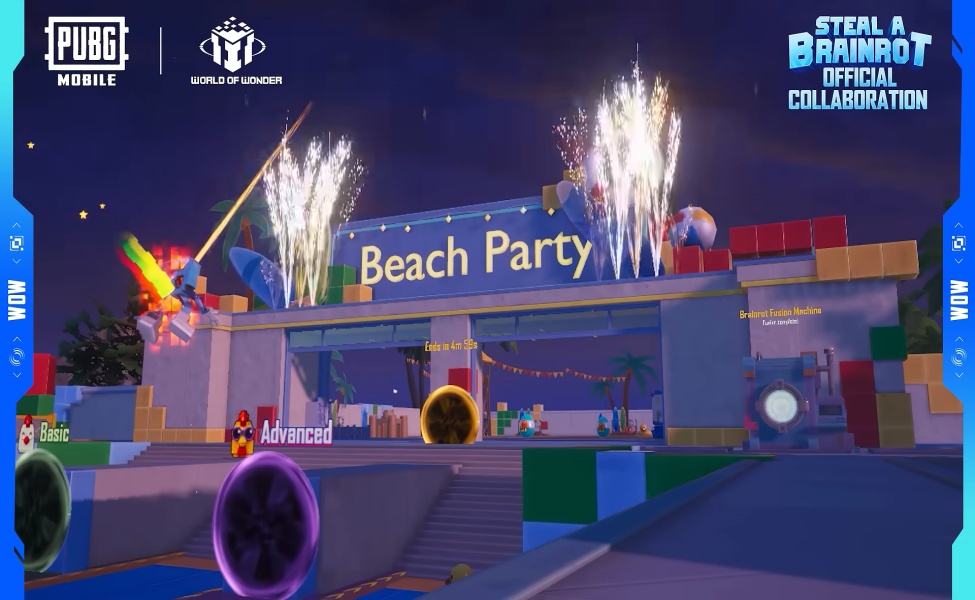 PUBG Mobile World of Wonder Beach Party Brainrot collaboration event