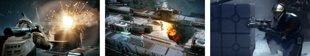 Star Wars Zero Company gameplay scenes with squad combat and operators