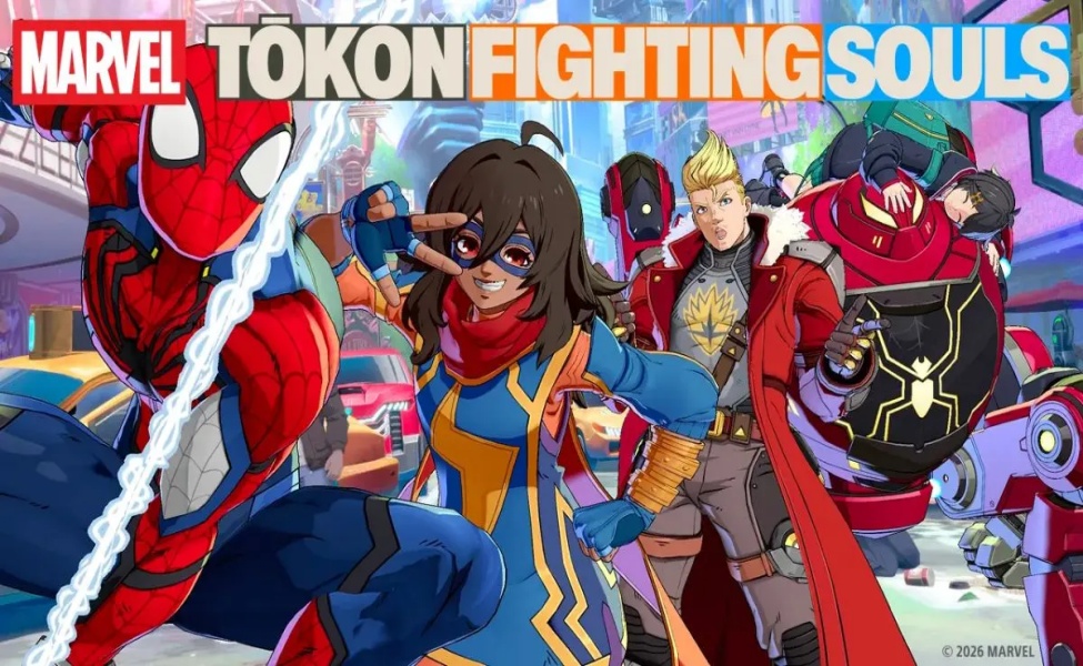 Marvel Tokon Fighting Souls key art featuring Spider-Man and Ms. Marvel
