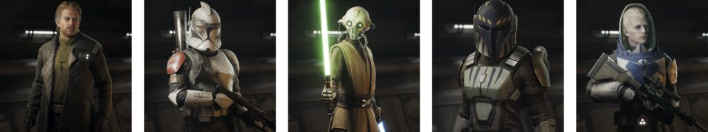 Star Wars Zero Company characters and class roster lineup