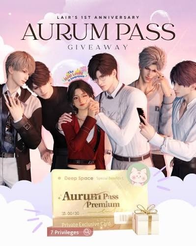 Love and Deepspace Aurum Pass Premium giveaway promo art