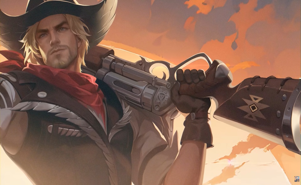 Collector skin cowboy marksman hero art from Mobile Legends