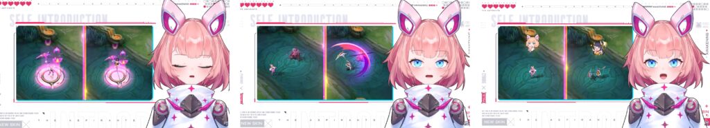 Anime girl reacting to MLBB Aspirants Unite Phase 2 skin gameplay