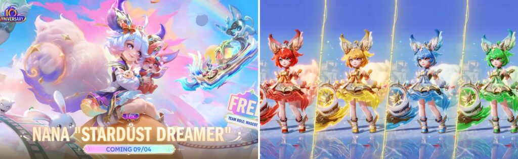Nana Stardust Dreamer epic skin MLBB 10th Anniversary