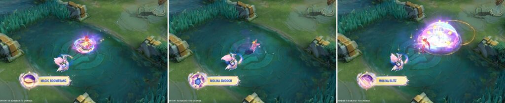 Nana Stardust Dreamer skin abilities Magic Boomerang Molina Smooch Blitz