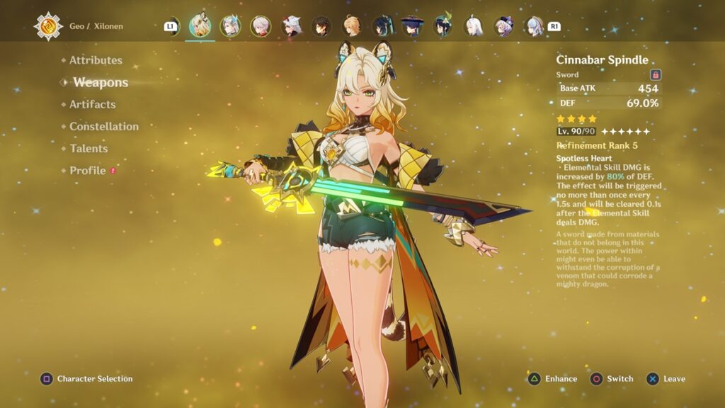 Xilonen Genshin Impact best weapon Peak Patrol Song