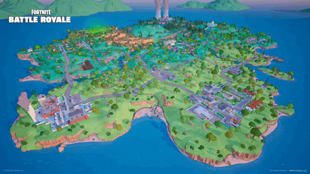 fortnite x the simpsons map