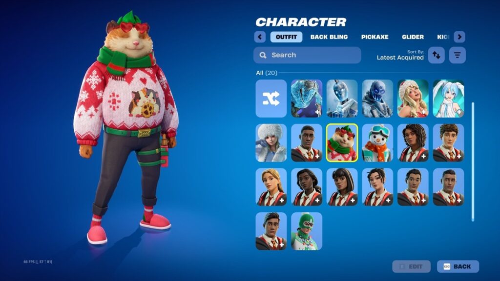 Fortnite Winterfest 2025 Cabin Presents Cheeks Outfit