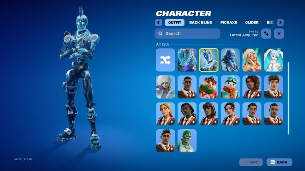 Fortnite Winterfest 2025 Cabin Presents Glacial Dummy Outfit