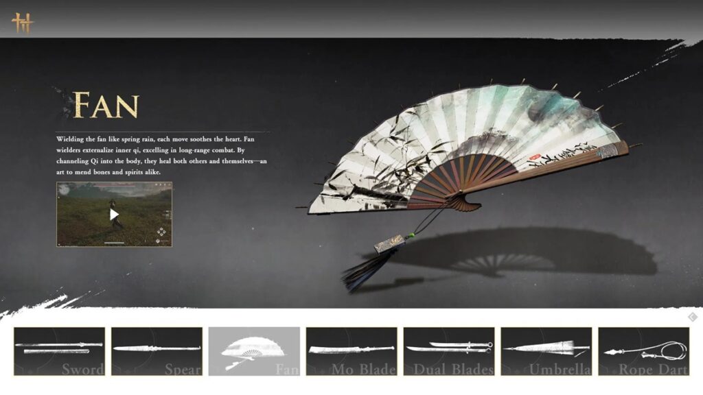 Where Winds Meet Weapon Types explained fan