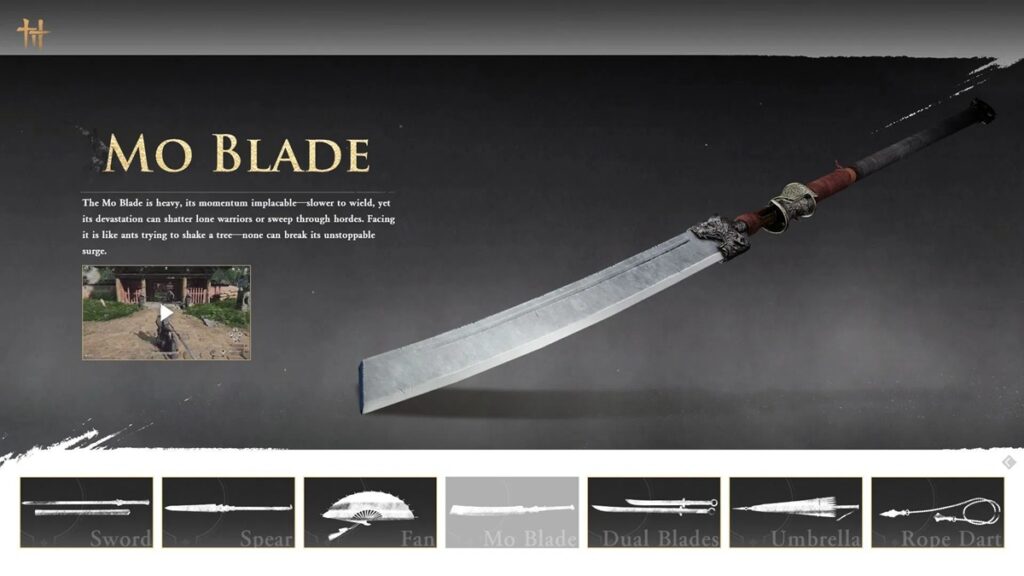 Where Winds Meet Weapon Types explained mo blade