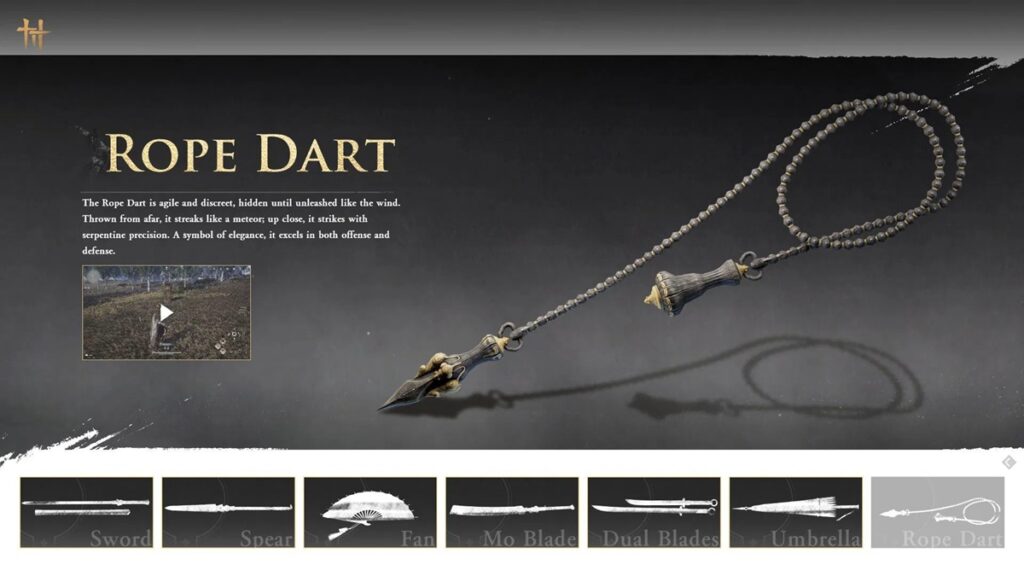 Where Winds Meet Weapon Types explained rope dart