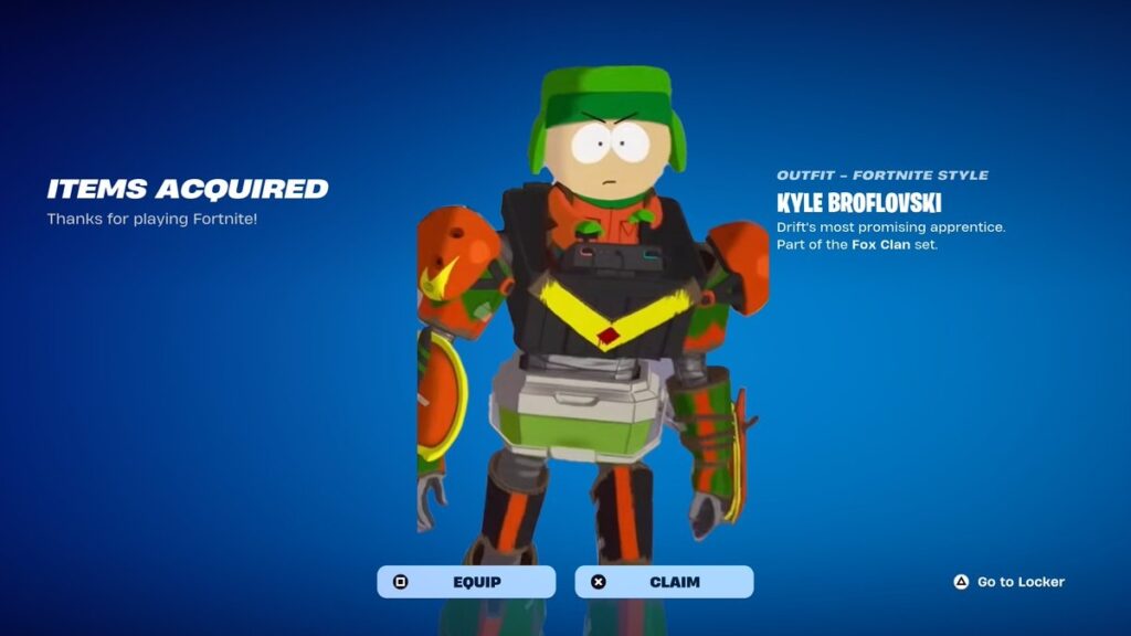 fortnite x south park Kyle Broflovski skin