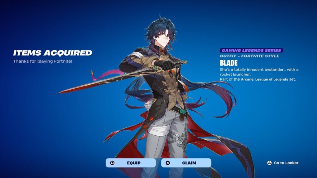 Fortnite x Honkai Star Rail blade skin