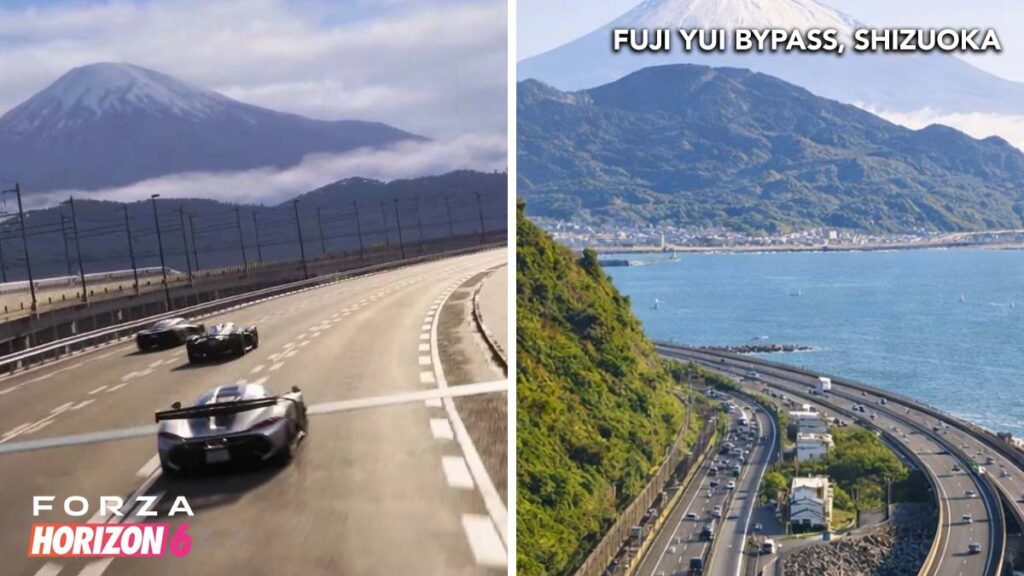 Forza Horizon Location in Real World Fuji Yui Bypass, Shizuoka