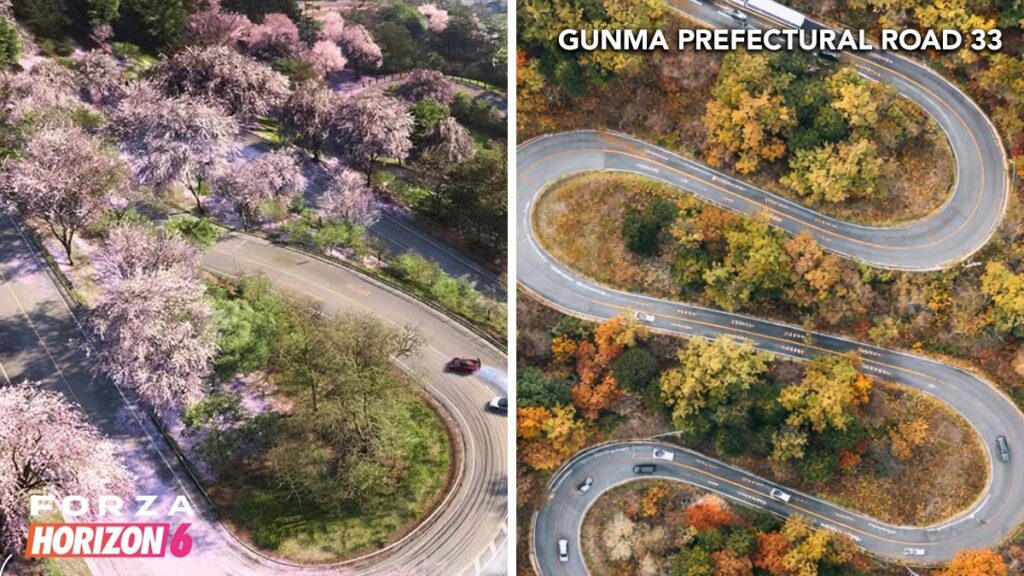 Forza Horizon Location in Real World Gunma Prefectural Road 33