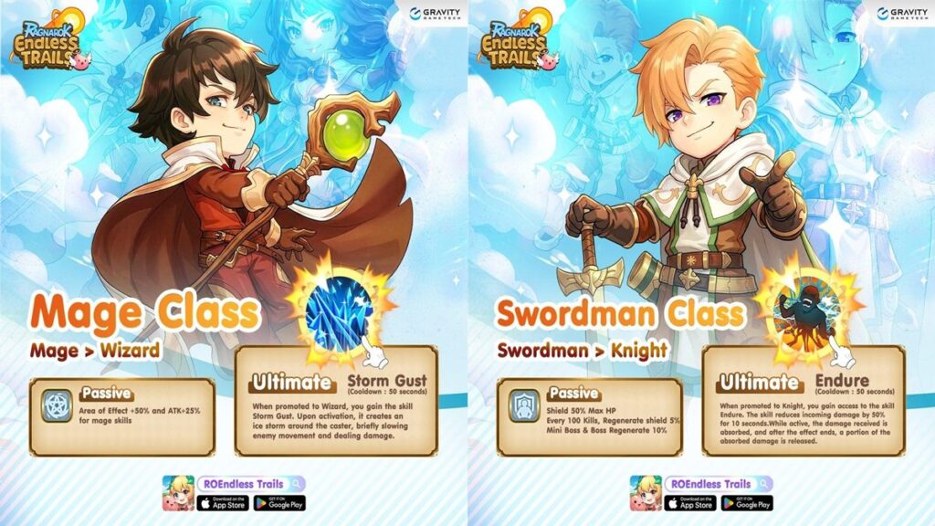 Ragnarok Endless Trails Character Classes