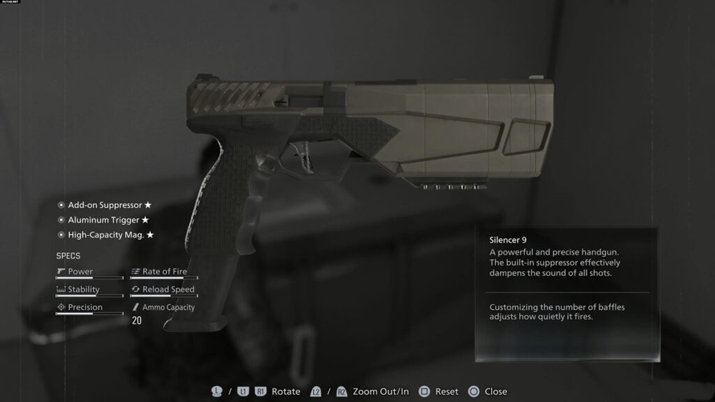 Silencer 9 Handgun resident evil best weapons