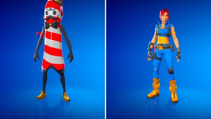 Explorer Emilie and Mr. Dappermint skins displayed in Fortnite Locker