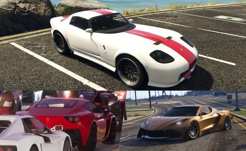 Collection of returning sports cars featured in GTA video game