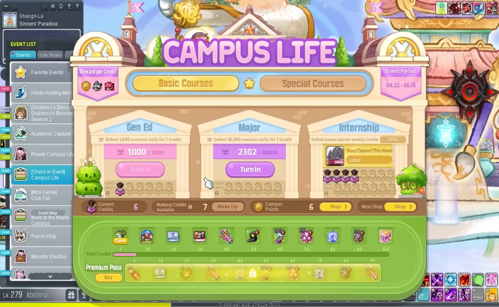 how to earn credits in maple university