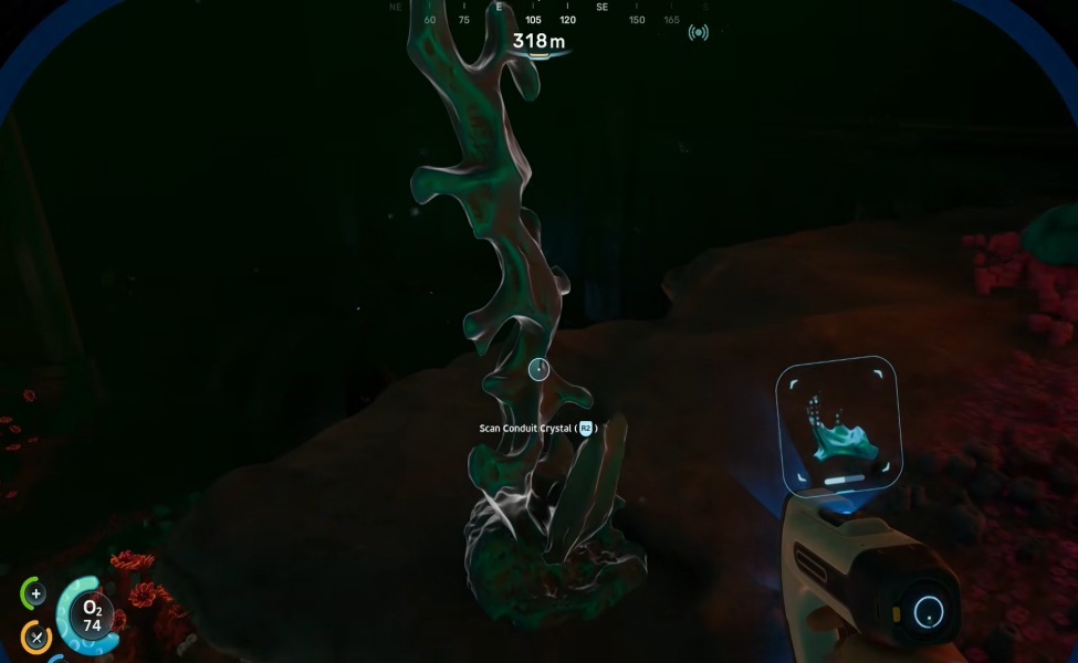 how to find conduit crystal in subnautica 2