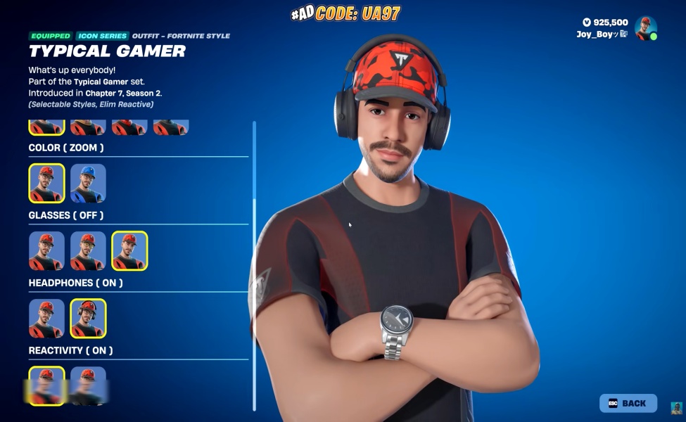 how to get the typical gamer icon skin fortnite for free