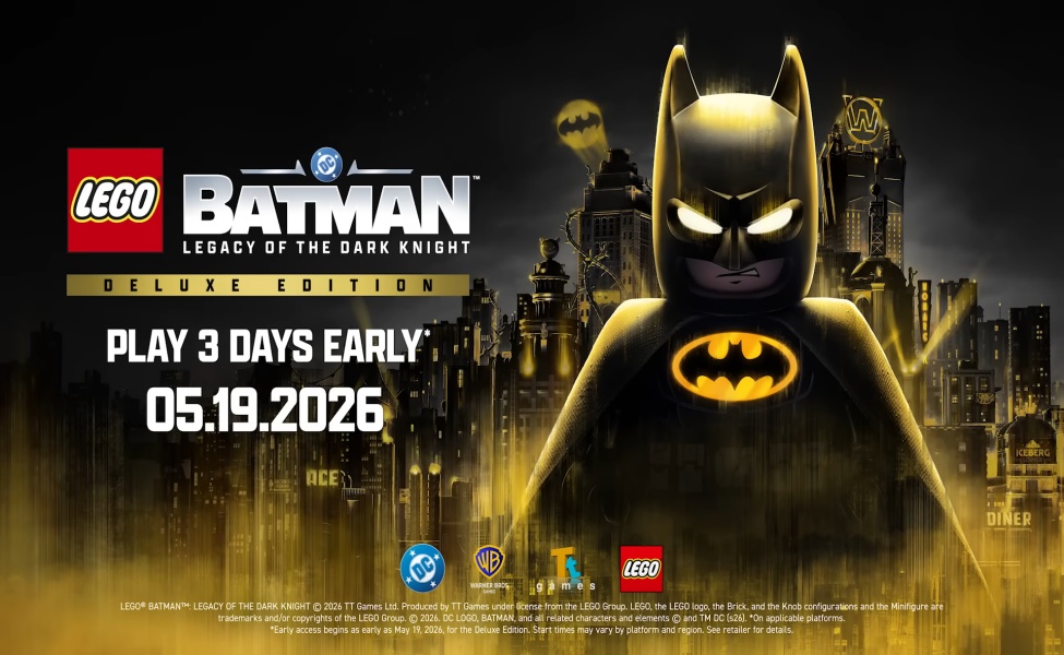 LEGO Batman Legacy of the Dark Knight Deluxe Edition promotional art featuring the Dark Knight