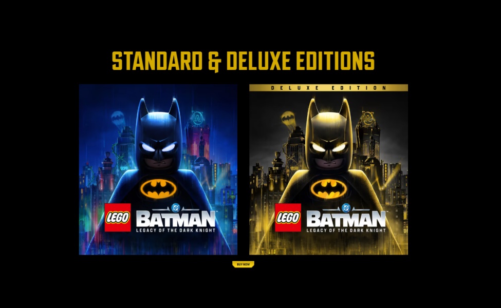 LEGO Batman Legacy of the Dark Knight Standard and Deluxe Edition covers