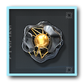 Howler Core crafting material with glowing golden center in geometric crystal form
