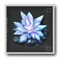 Blue lotus flower with layered petals on dark background