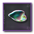 Polarized metallic drip material with iridescent shimmer effect