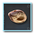 Reactive metallic drip material with golden swirl effect against dark background