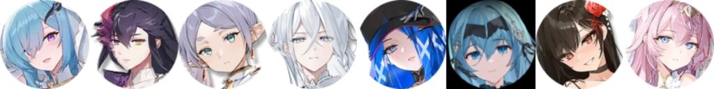 S-tier Epic Seven characters portrait collection featuring top heroes for pvp