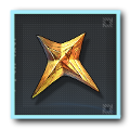 Golden star-shaped Whispering Core material from Wuthering Waves