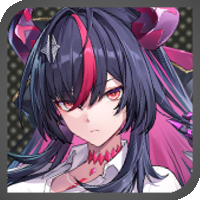 Shinku character portrait from Neverness to Everness with dark hair and pink accents