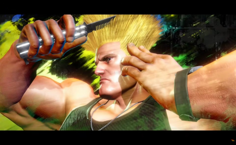 Dyrroth character wearing Guile skin from Street Fighter 6 crossover in MLBB