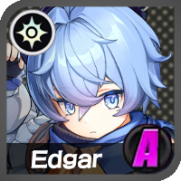Edgar character portrait from Neverness to Everness with blue hair and tactical outfit