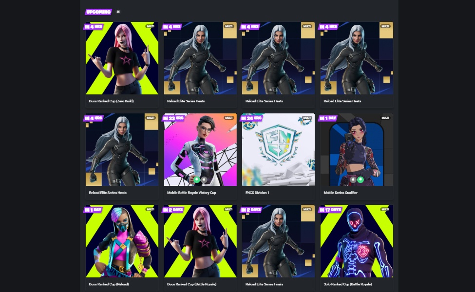 fortnite tracker events