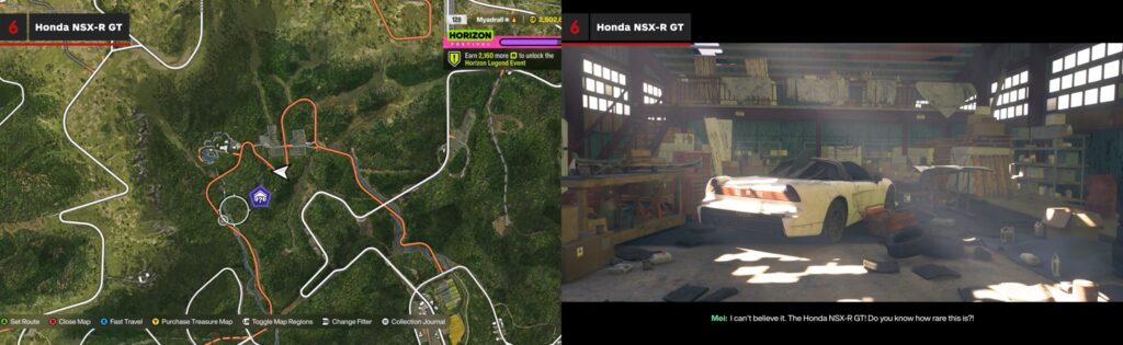 Honda NSX-R GT barn find displayed in warehouse in Forza Horizon