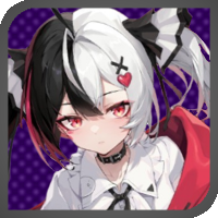 Anime character with black and white split hair and purple eyes from Neverness to Everness