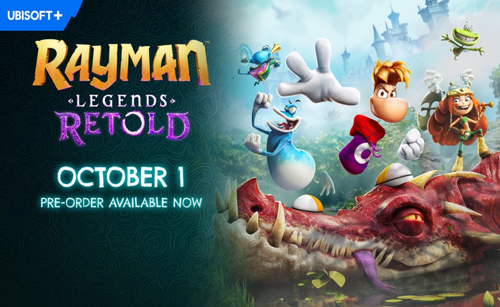 Rayman Legends Retold game promotional artwork showing characters and release date October 1