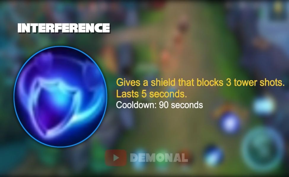 Interference battle spell ability icon showing shield effect with cooldown details