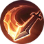 Execute battle spell icon with golden flame effect in Mobile Legends