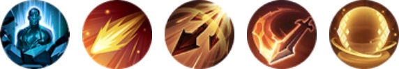 Five Mobile Legends battle spell icons including Flicker, Retribution, Flameshot, Inspire