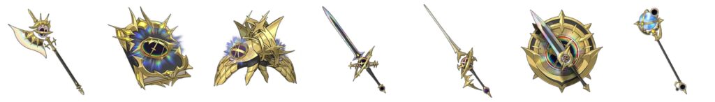 Seven Deadly Sins SS tier weapons from Gluttonous Soul series