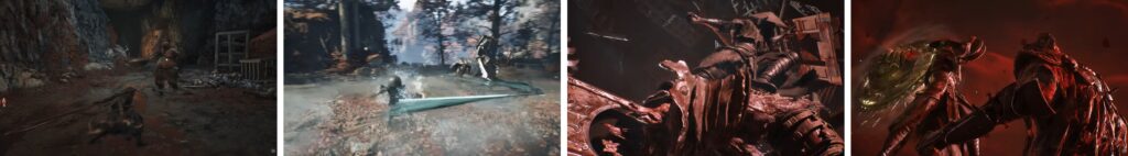 Phantom Blade Zero combat scene showing intense melee action with a character engaged in wuxia